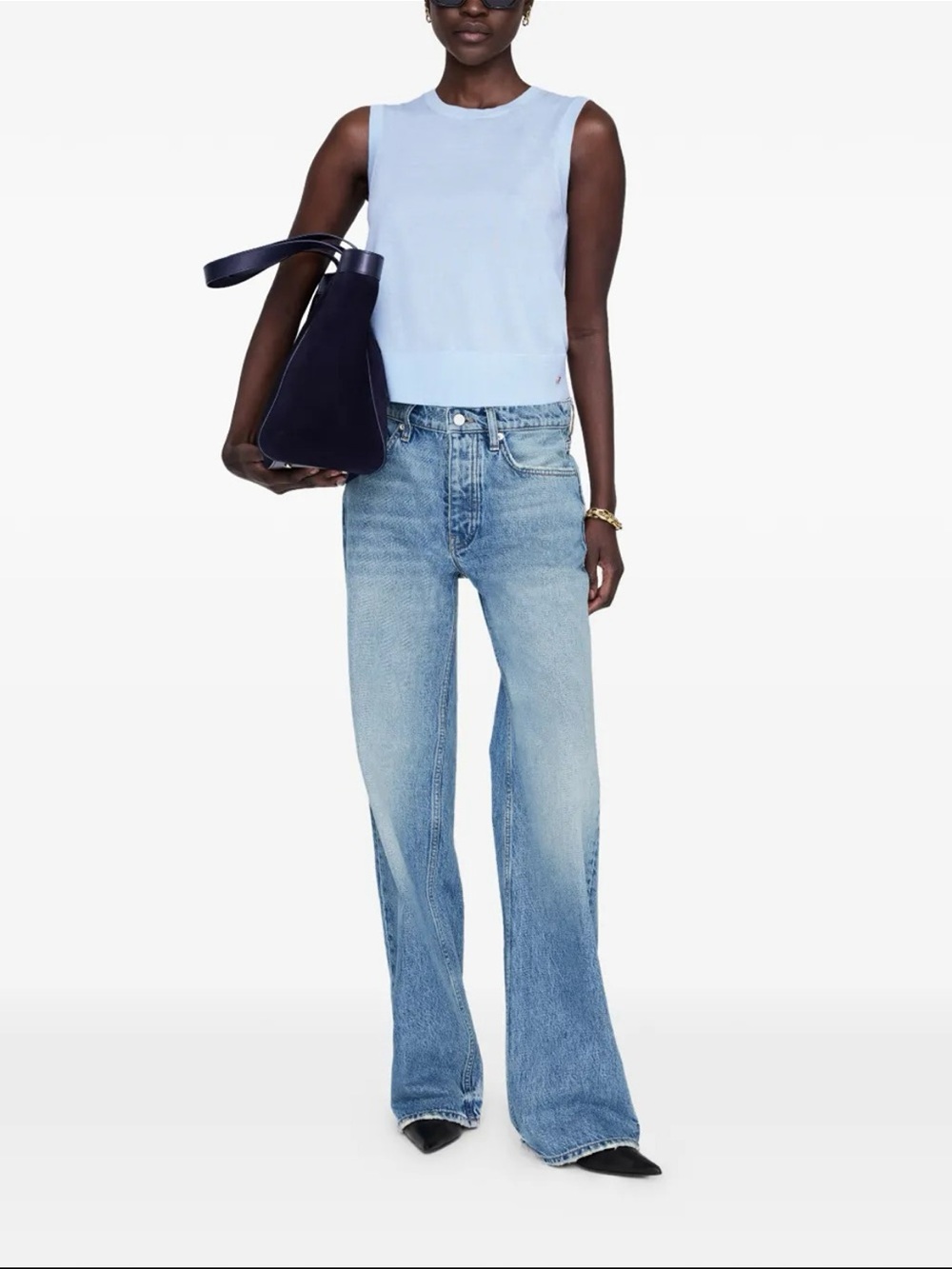 ANINE BING Wool-Cashmere Moni Sleeveless Tank Top xs